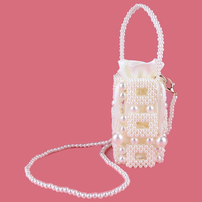 Hadmade Customize Pearl Satchel Bucket Bags