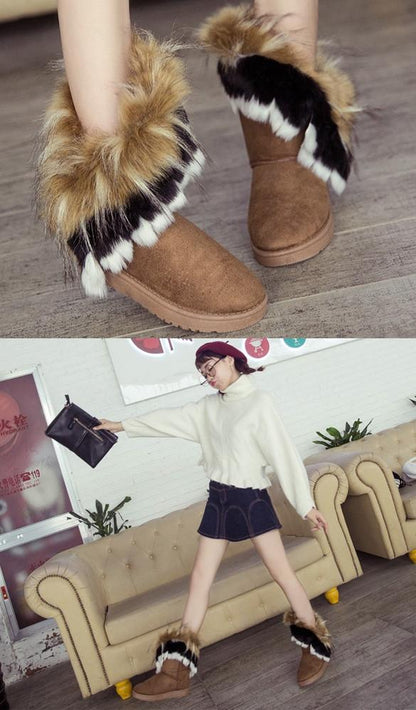 Women's Warm Fur Winter Ankle Snow Boots