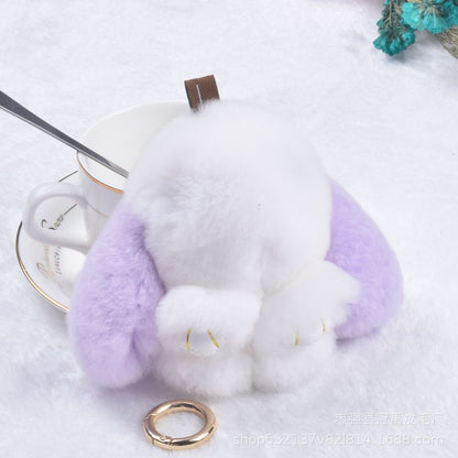 Cute New Rex Rabbit Fur Charm for Bags & Keys