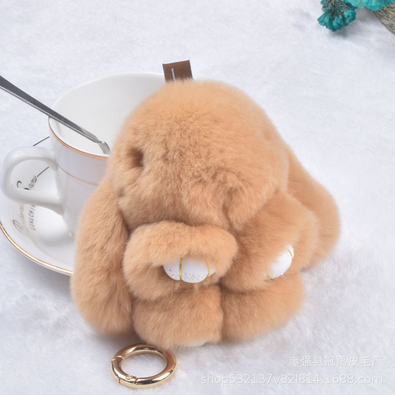 Cute New Rex Rabbit Fur Charm for Bags & Keys