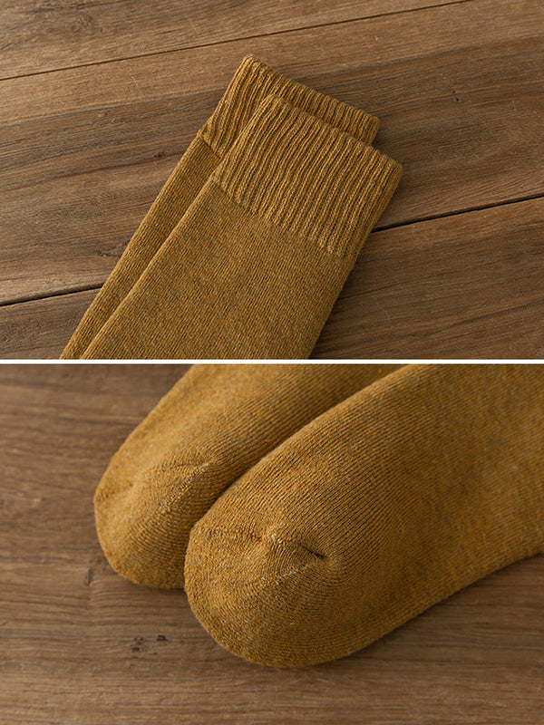 Casual Solid Skinny Sweat-Absorbing Keep Warm Solid Color Socks Accessories-Homeunderwear