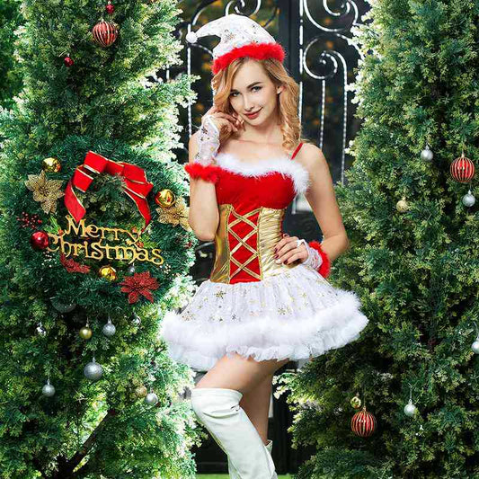 Free Shipping For Sexy Miss Clause Christimas Costume