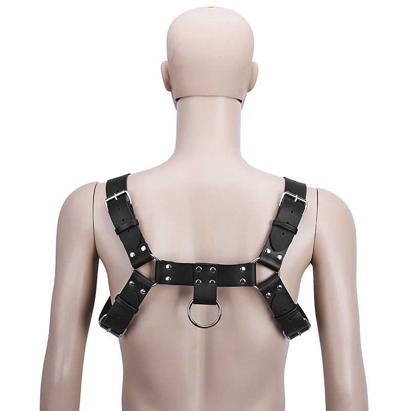 Free Shipping For Men's Leather Bondage Performance Bandage Set