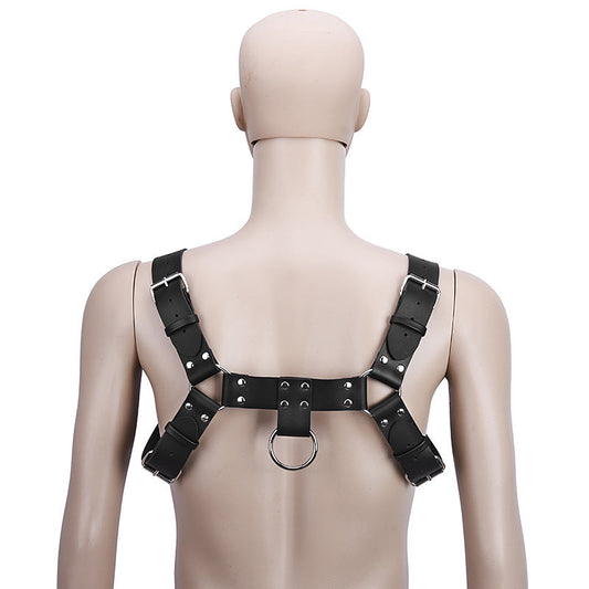 Free Shipping For Men's Leather Bondage Performance Bandage Set