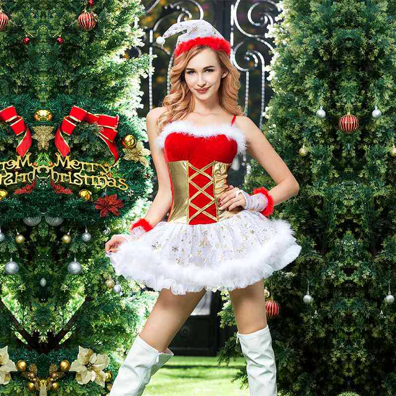 Free Shipping For Sexy Miss Clause Christimas Costume