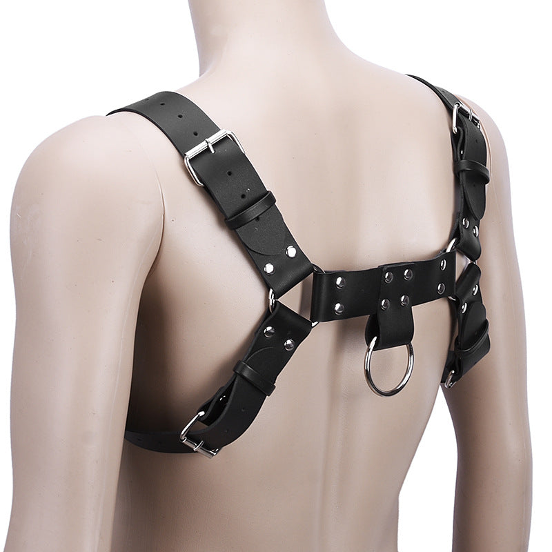 Free Shipping For Men's Leather Bondage Performance Bandage Set