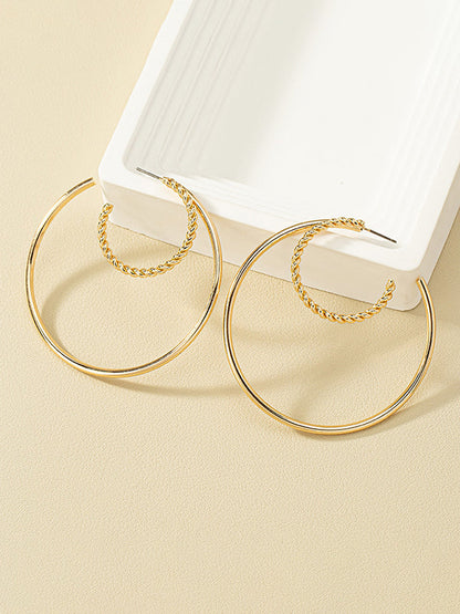 Geometric Textured Earrings Accessories Ear-Ring