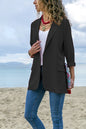 Candy Color Pockets Lapel Slim Women Blazer