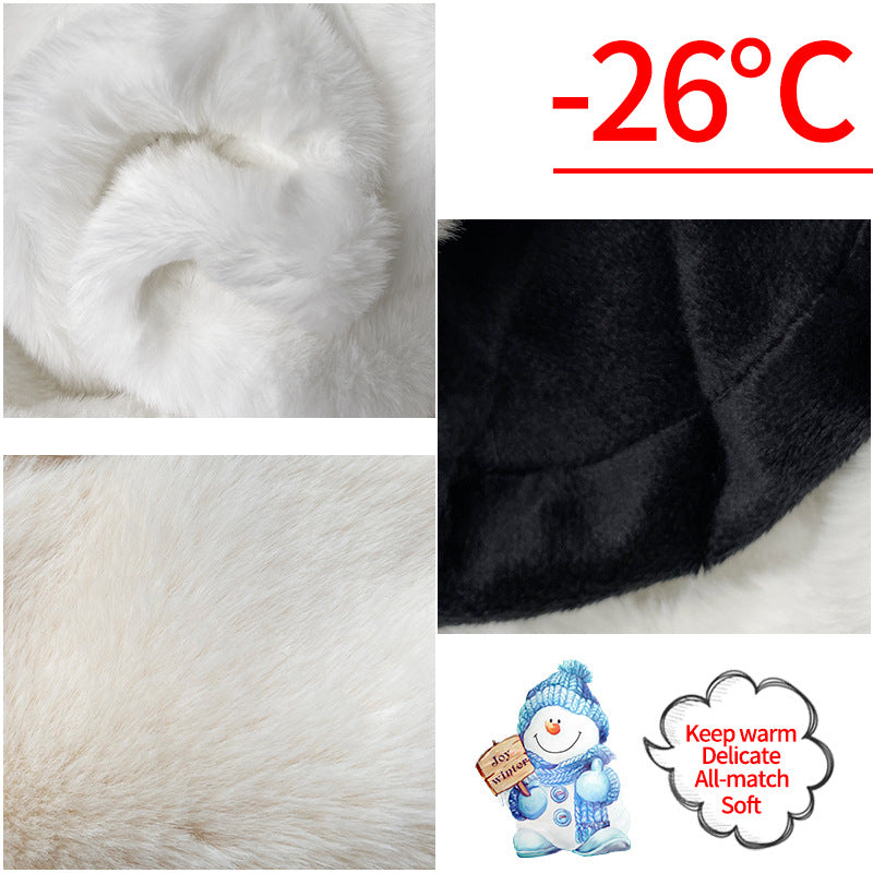 Winter Faux Fur Bucket Hat-Homeunderwear