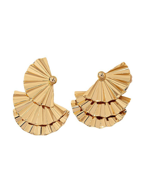 Geometric Solid Color Textured Earrings Accessories