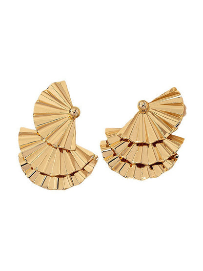 Geometric Solid Color Textured Earrings Accessories