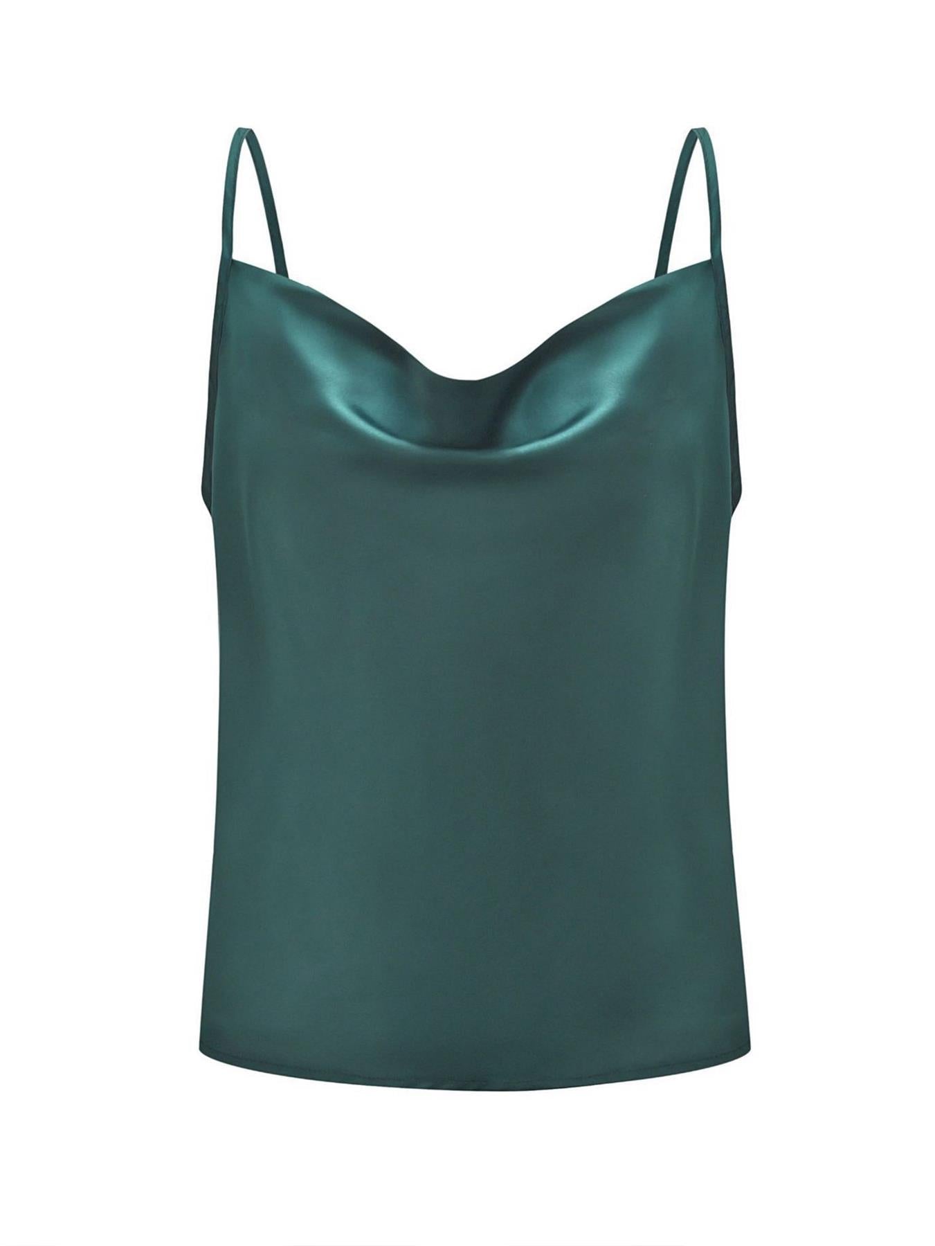 Cowl Neck Cami Top in Green