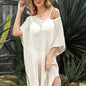 Beach-ready Mesh Inserts Big Size Top Beach Dress