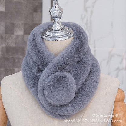 Winter Real Rabbit Fur Scarf - Cozy & Versatile