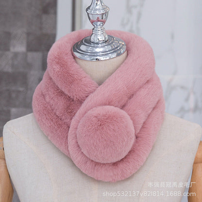 Winter Real Rabbit Fur Scarf - Cozy & Versatile