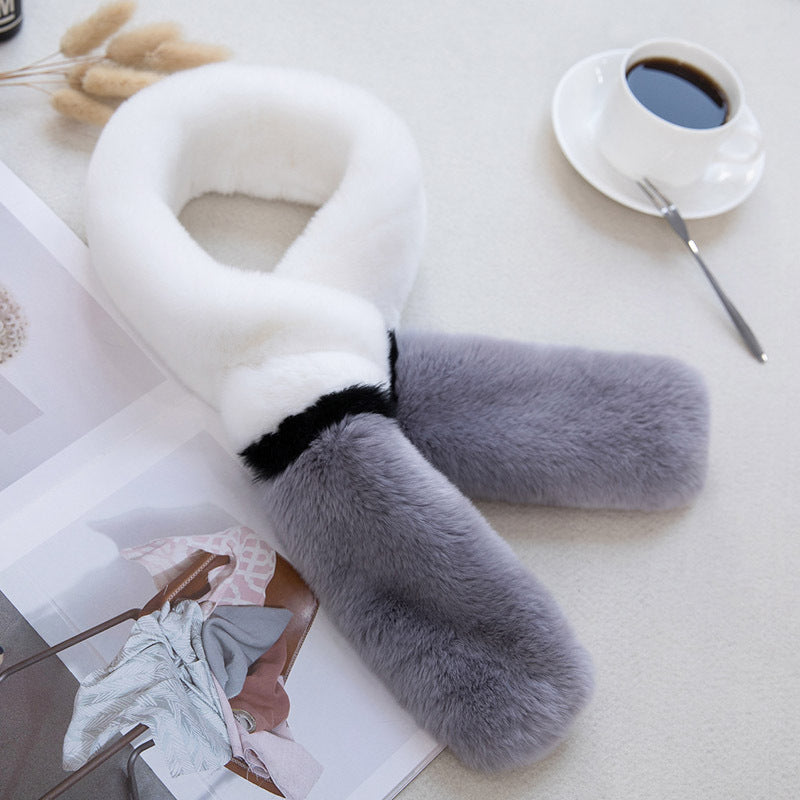 Warm Real Rabbit Fur Winter Scarf for Women & Kids