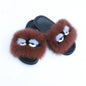 Summer Fuzzy Fox Slippers - Women's Monster Face Indoor Shoes