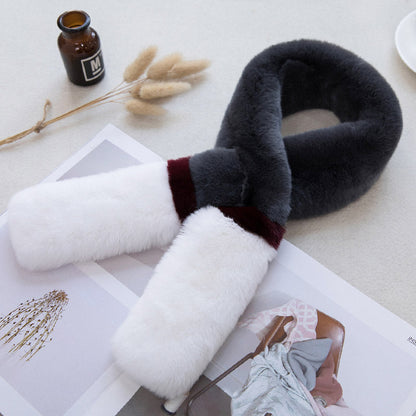 Warm Real Rabbit Fur Winter Scarf for Women & Kids