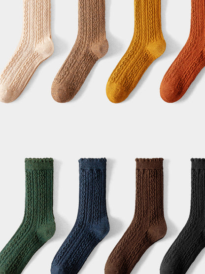 Wool Casual Solid Color Socks Accessories-Homeunderwear