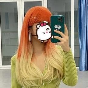 Free Shipping For Hivava Red Yellow Gradient Long Curly Wig