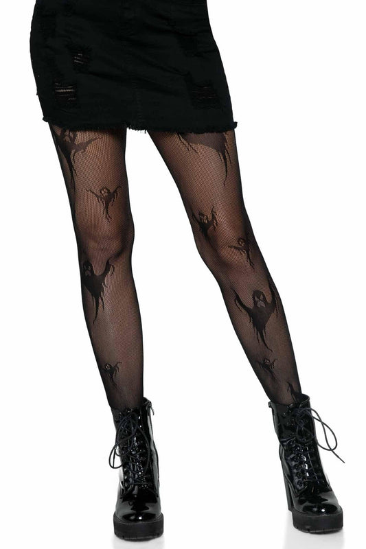 Free Shipping For Spooky Ghost Fishnet Tights