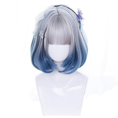 Free Shipping For Hivava Angel Blue Silver Short Wig SP14942