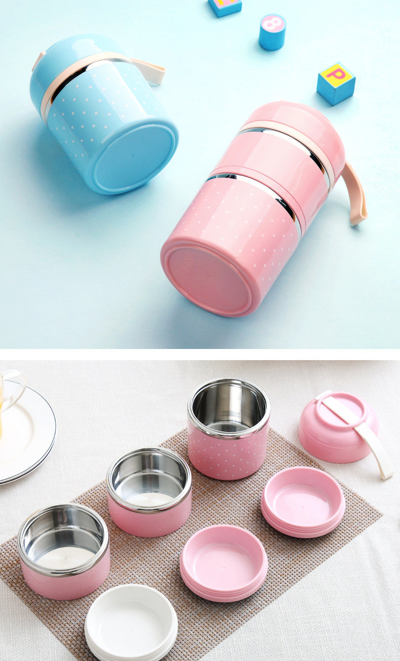 Free Shipping ForCute Japanese Thermal Lunch Box Leak-Proof Stainless Steel Bento Box Kids Portable Picnic School Food Container Drop Shipping