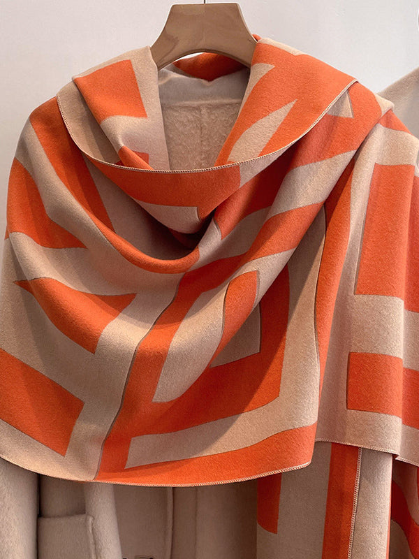 Urban Imitated Cashmere Printed Warm Shawl&Scarf-Homeunderwear