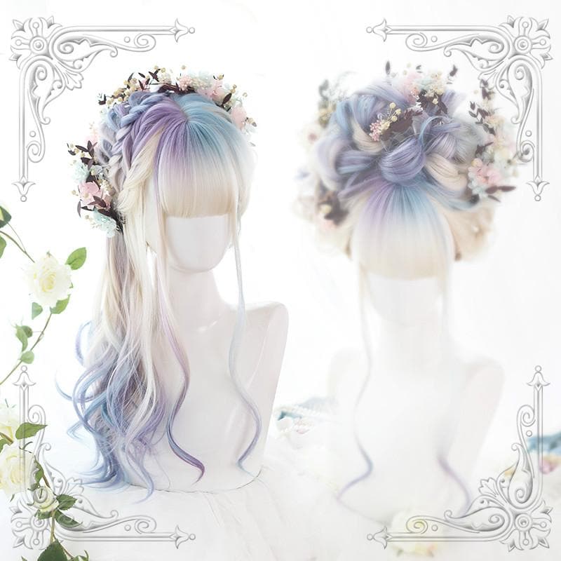 Free Shipping For Hivava Gradient Mixed Color Lolita Long Curl Wig