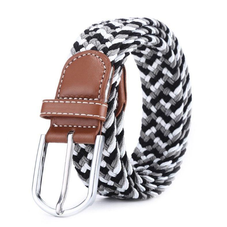 Elastic Belt Knitted Canvas Belt Decoration Belt Female Pin Buckle Canvas Strap Women And Man