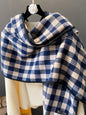 Vintage Imitated Cashmere Plaid Shawl&Scarf-Homeunderwear