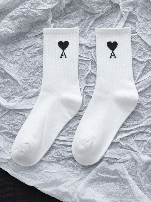 Casual Keep Warm Contrast Color Socks Accessories-Homeunderwear