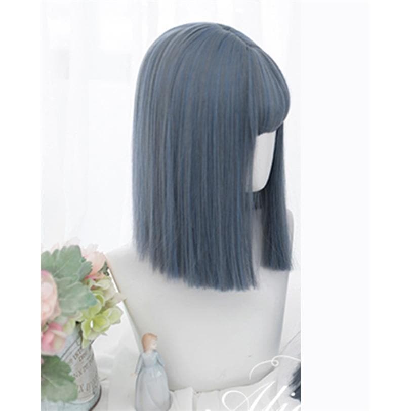 Free Shipping For Hivava Green/Blue Natural Straight Lolita Cosplay Wig