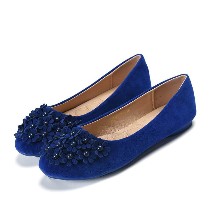 Cute Flower Scrub Slip On Comfortable Flats