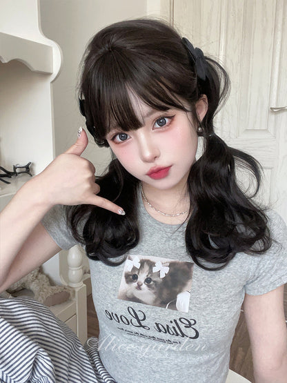 Free Shipping For Hivava Casual Series Dark Brown Curly Lolita Wig