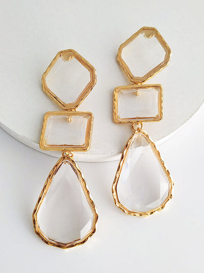 Geometric Split-Joint Drop Earrings