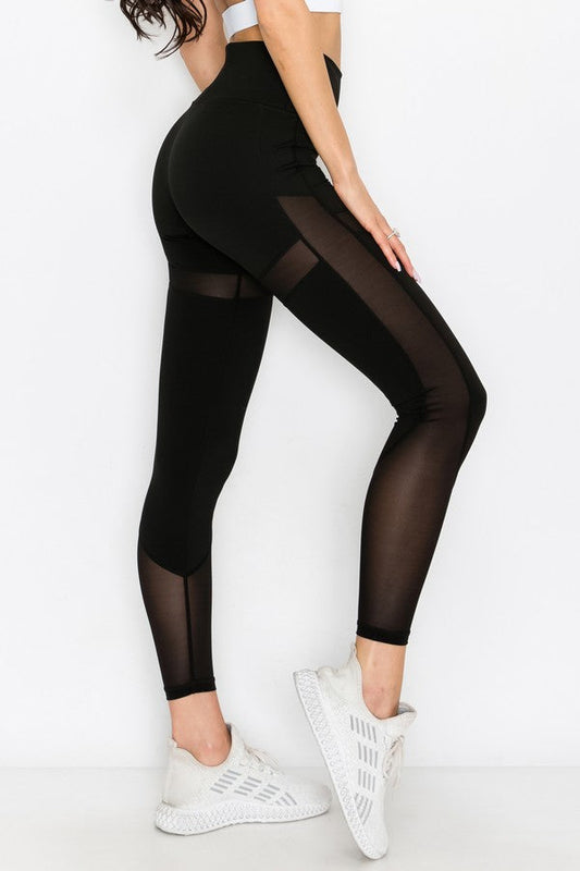 Free Shipping For Women  Contour Mesh Active Leggings