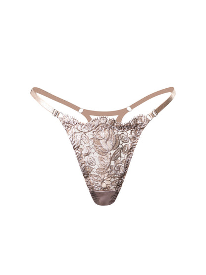 Free Shipping For  Sexy Embroidery Floral Thong