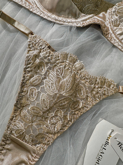 Free Shipping For  Sexy Embroidery Floral Thong