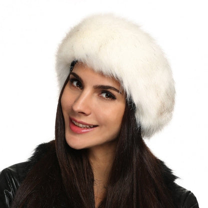 Zeogoo Women Fashion Winter Faux Fur Russian Cossack Style Headband Ski Hat Ear Warmer