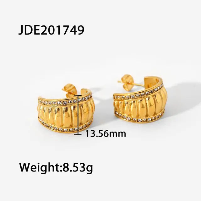 Free Shipping For18K Gold Plated Hoop Earrings