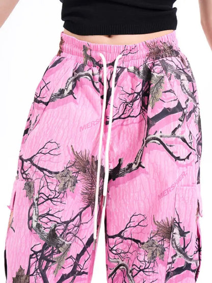 Free Shipping For 'Adventure' Graffiti Forests Oversized Drawstring Pants