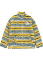 Free Shipping For Contrast Striped Plush Cotton Jacket