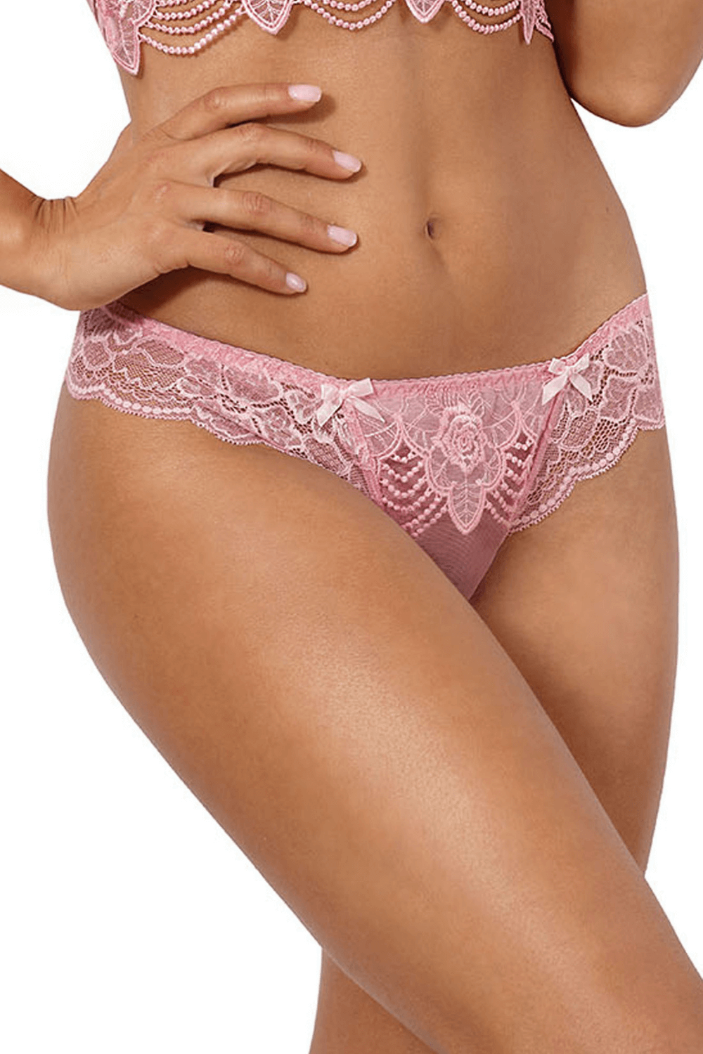 9758 Pink Roses G-String Thong