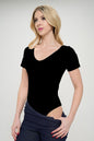 Free Shipping For Basic Short Sleeve Seamless Bodysuit