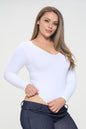 Free Shipping For Plus Size Seamless Body Contour Long Sleeve Bodysuit