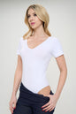 Free Shipping For Basic Short Sleeve Seamless Bodysuit