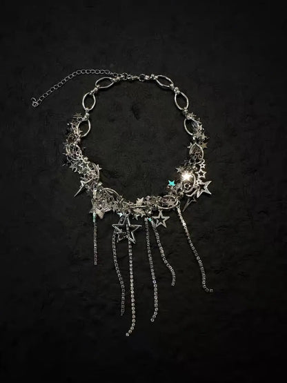 Free Shipping For 'Glow' Y2k Kawaii Star Sequins Tassels Necklace