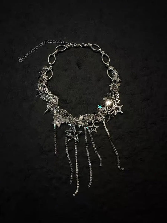 Free Shipping For 'Glow' Y2k Kawaii Star Sequins Tassels Necklace