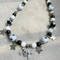 Free Shipping For 'Baddies Alert' Black & White Handmade Skull Necklace